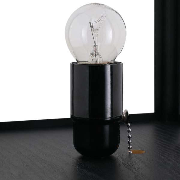 Gulvlampe med hylder, 26x26x160 cm, sort