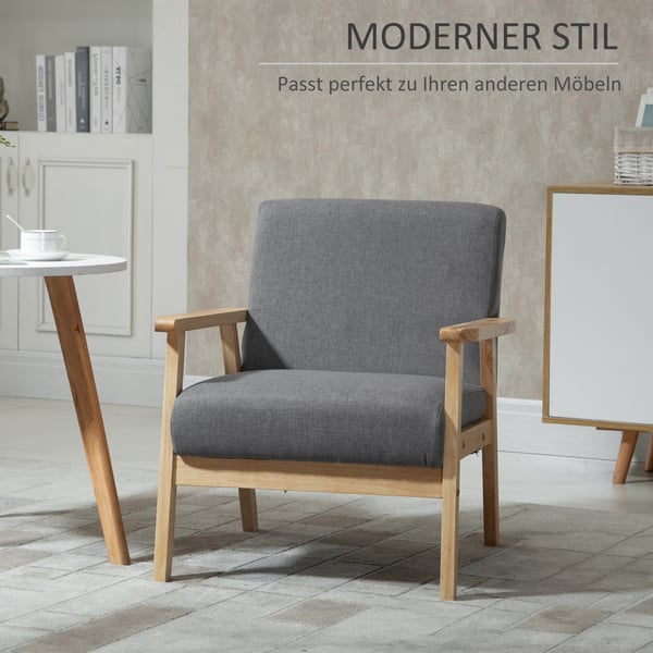 Loungefåtölj, 64x70x72 cm, Grå