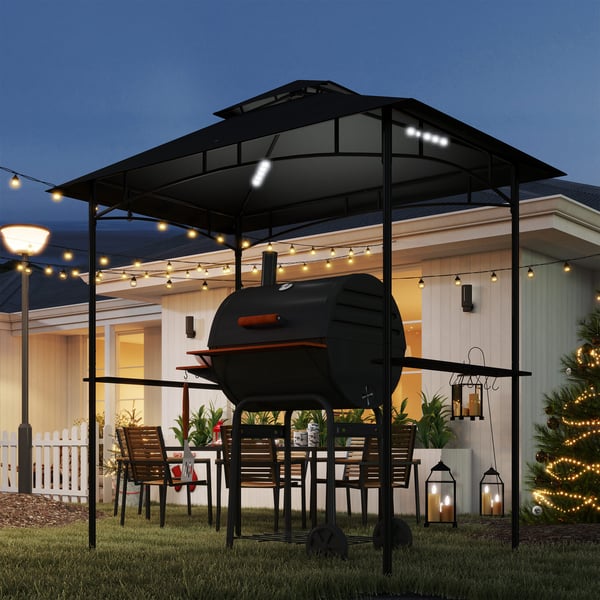 Grillpavillon, 240x150x258 cm, Mørkegrå