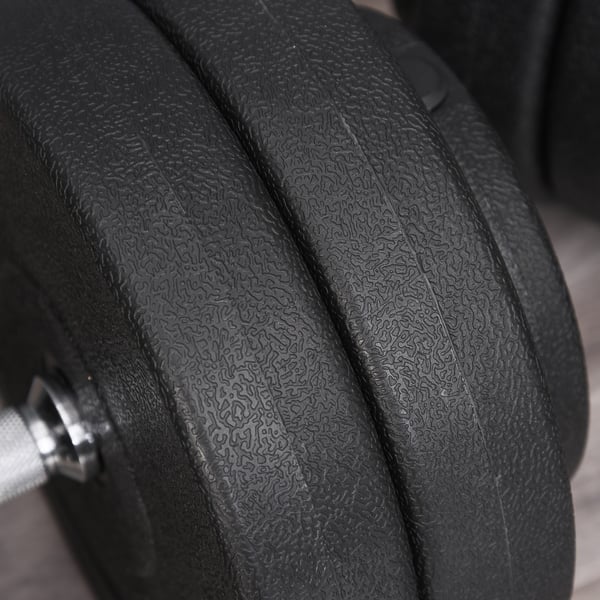 Håndvægtsæt, 50 kg, stål, sort