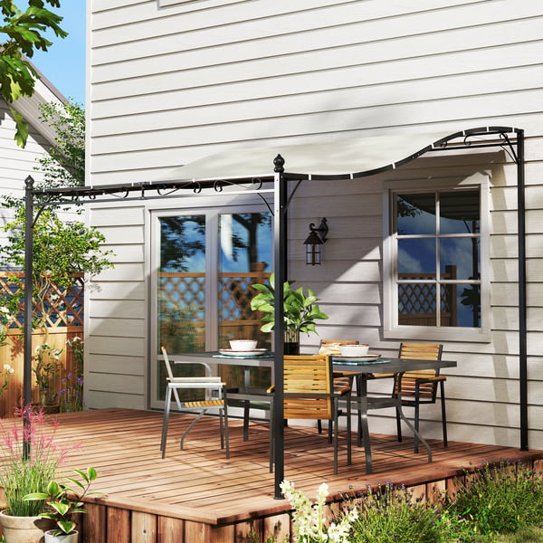 Pergola, 248x298x200/250 cm, Hvid