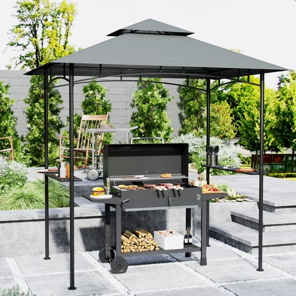 Grillpavillon, 240x150x258 cm, Mørkegrå