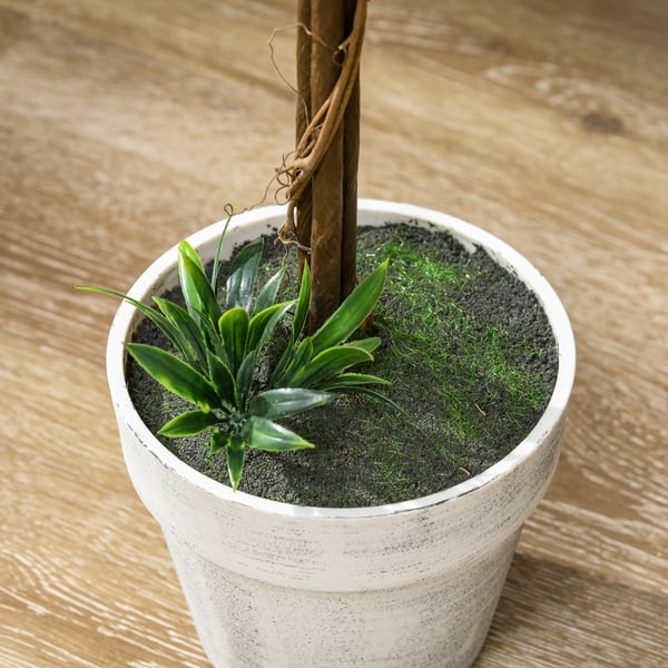 Kunstig plante, stor lavendel 2 dele sæt, 60x24 cm, hvid