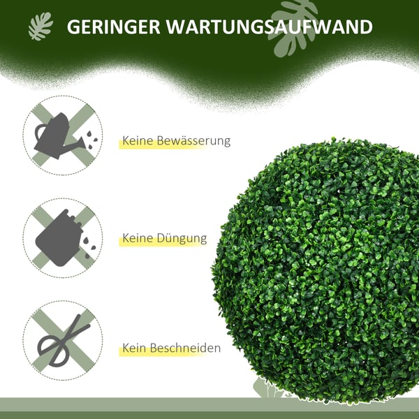 Tekoinen Buxus-pallo, 50 cm, Vihreä