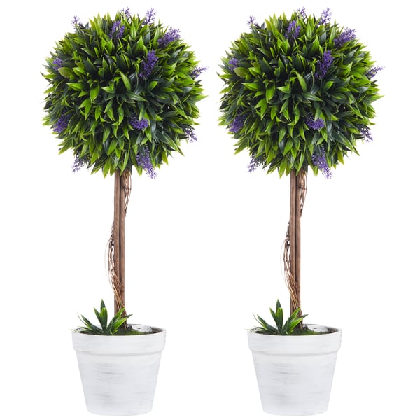 Kunstig plante, Lavendel kunstig plantesæt, 24x60 cm, Grøn