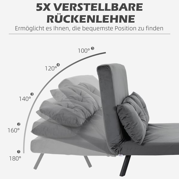 Sovesofa, 102x73x81 cm, Mørkegrå