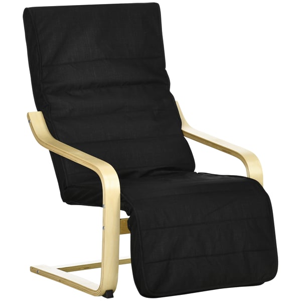 Reclinerstol, 66,5x94x100 cm, Sort