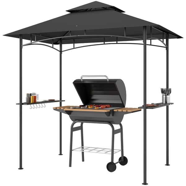 Grillpaviljong, 240x150x258 cm, Mörkgrå