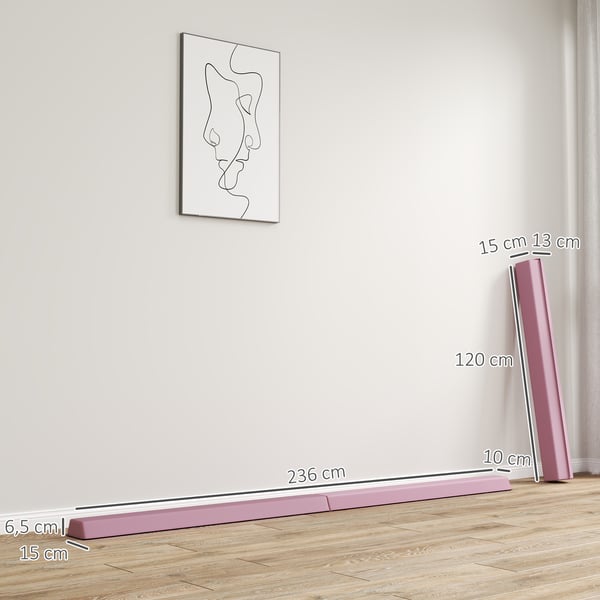 Balancebom, 236x15x6,5 cm, Pink