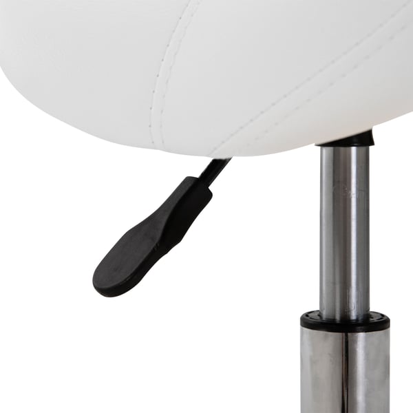 Sadelstol, 52x53x49-61 cm, Hvid