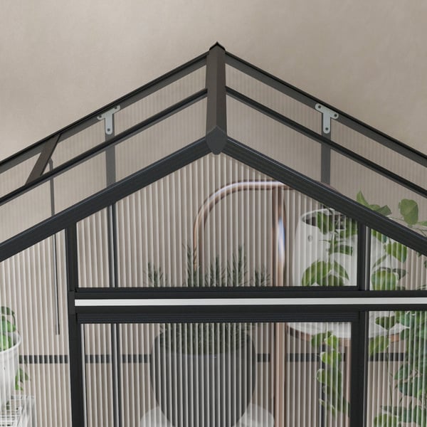 Drivhus, 131x192x203 cm, Sort