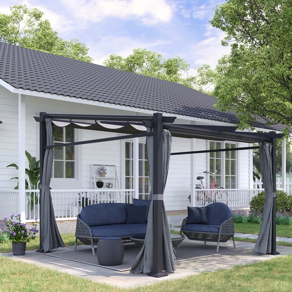 Pergola, 297x295x230 cm, Tummanharmaa