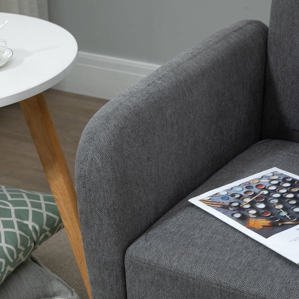 Loveseat sofa, 130x70x80 cm, grå