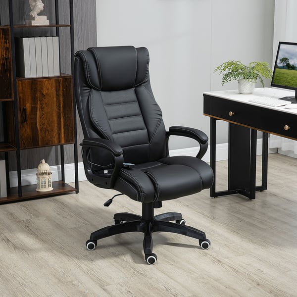 Kontorstol, 66x78x112-120 cm, Sort