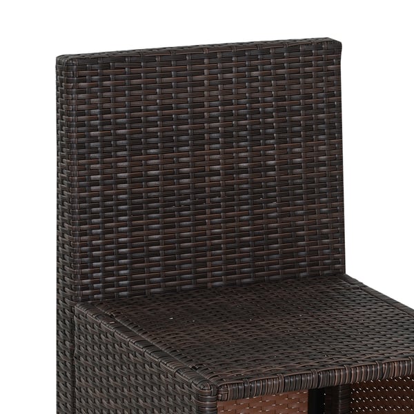 Trädgårdsmöbelset, 120x69x77,5 cm, Brun