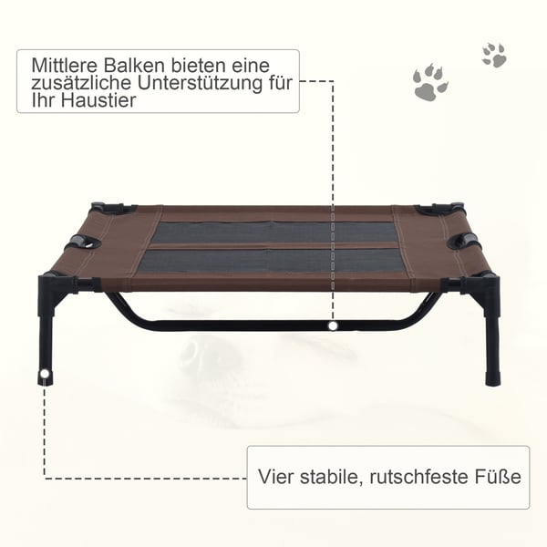 Hundeseng, 92x76x18 cm, Brun