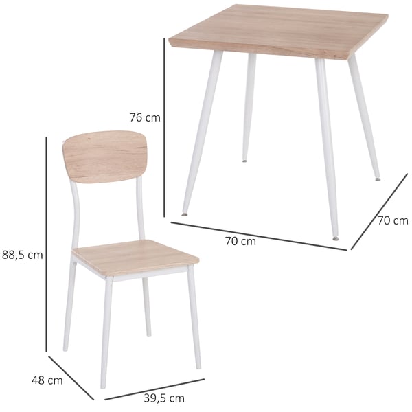 Matgrupp, 70x70x76 cm, Vit