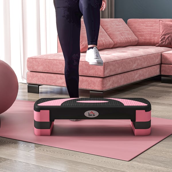 Aerobic Stepper, 80x31x20 cm, Sort Pink Grå