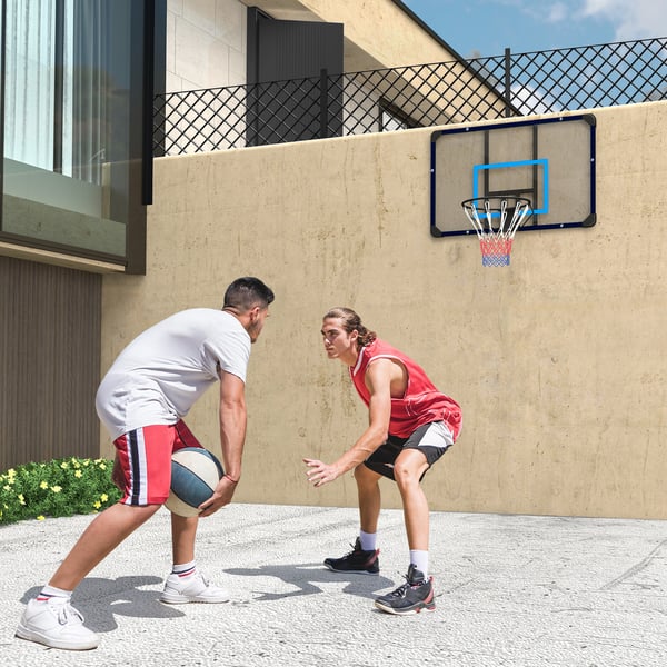 Basketballkurv, Vægmonteret, 113x61x73 cm, Sort