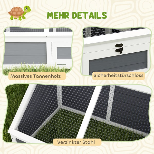 Turtle House, 120x55x50 cm, Vaaleanharmaa