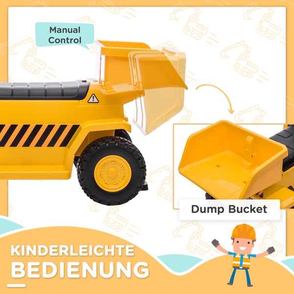 Elektrisk Ride-On Traktor, 74,5x36x43,5 cm, Gul
