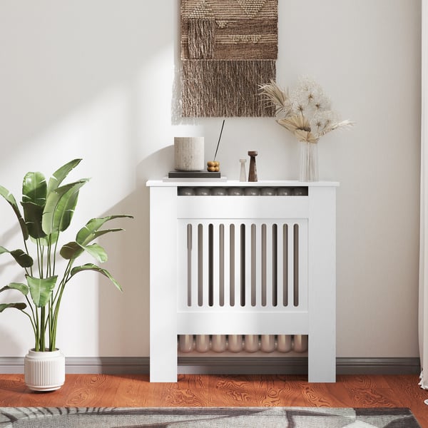 Radiatorafdækning, 79x19x81 cm, Hvid