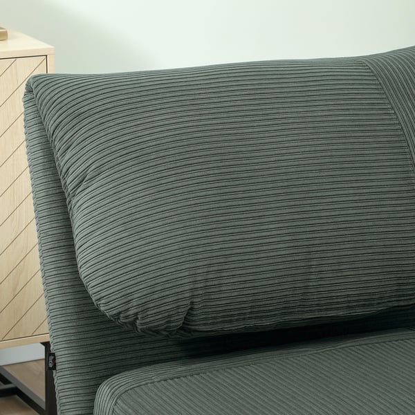 Soffa med bäddfunktion, 82x89x83 cm, grön