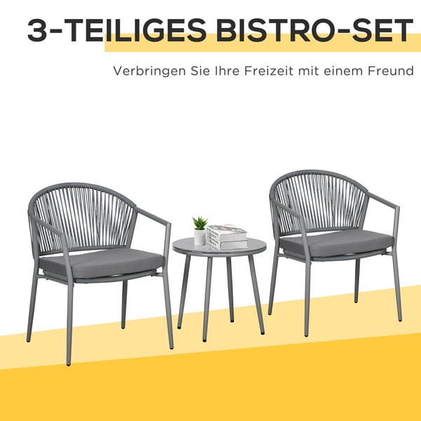 Trädgårdsmöbelset, 58x62x78 cm, Grå