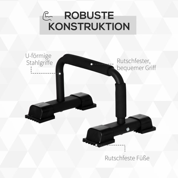 Push Up Barer, 36x25x20 cm, Sort