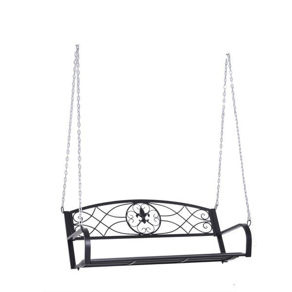 Porch-gynge, 132x63x58 cm, Sort