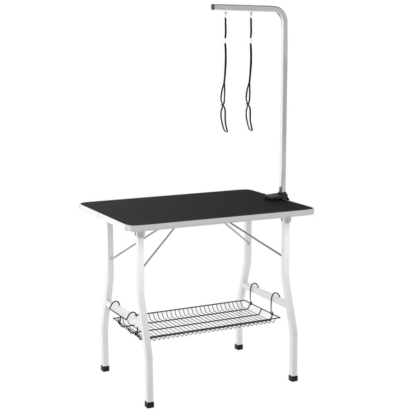 Bord til hundefrisering, 90x60x76 cm, sort og hvid