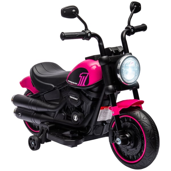 Elektrisk motorcykel til børn, 76x42x57 cm, pink