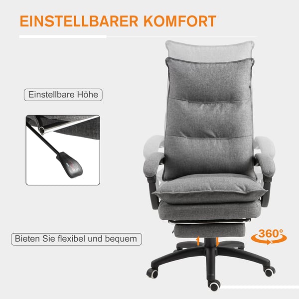 Massage kontorstol, 70x62x120-130 cm, sort