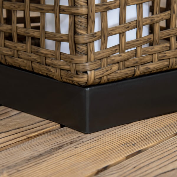 Solcelle udendørslampe, 15.5x15.5x46 cm, Sort