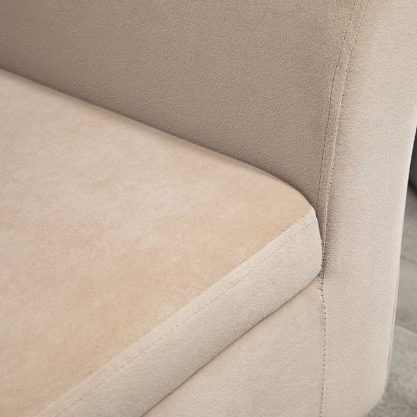Bænk med opbevaring, 111,5x41x65 cm, Beige