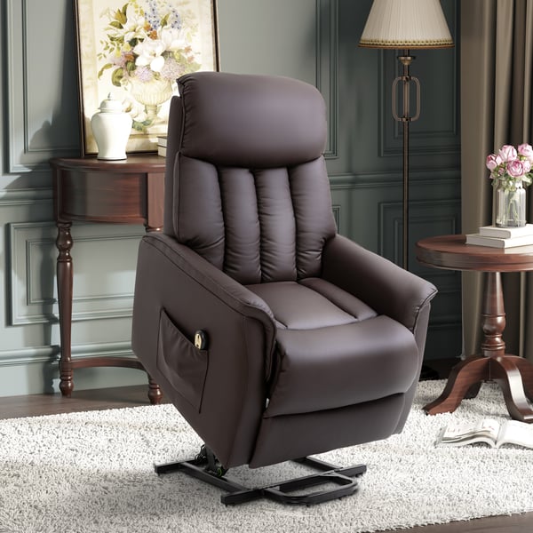 Elektrisk reclinerfåtölj, 80x94x104 cm, Brun
