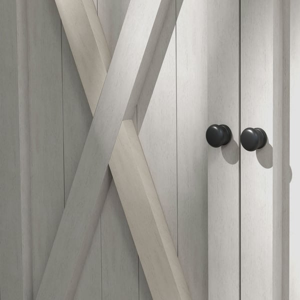 Have Skab, Træ, 110x55x117 cm, Lys Grå