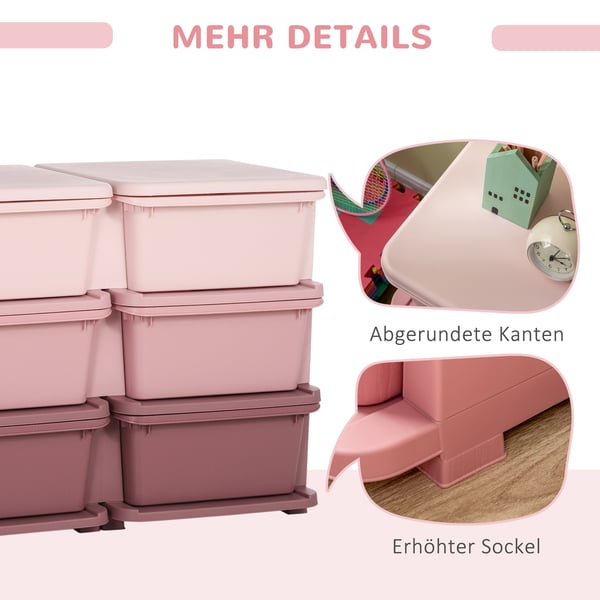 Opbevaringskasse, 275x37x56,5 cm, Pink