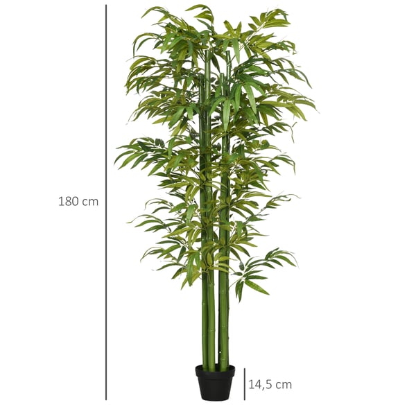 Kunstig plante, bambustræ, 180 cm, grøn
