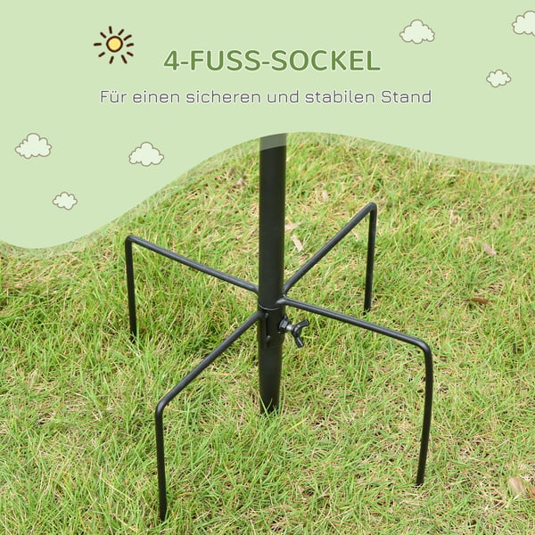 Lintujen ruokintapiste, 54,5x54,5x208 cm, Musta