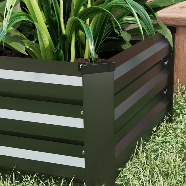 Hævet plantebed, 100x60x30 cm, mørkegrå