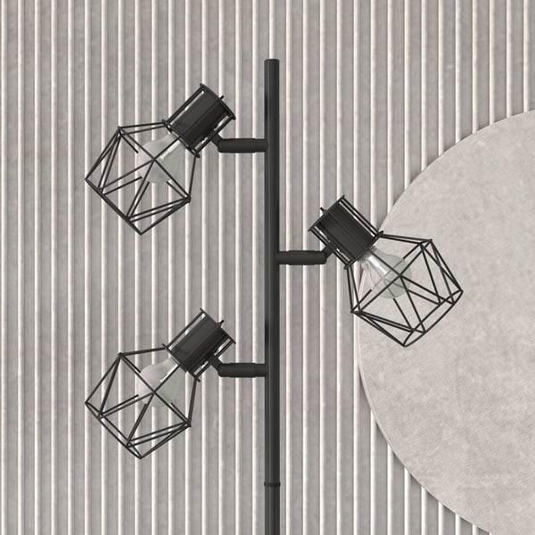 Gulvlampe, 41x28x169 cm, Sort