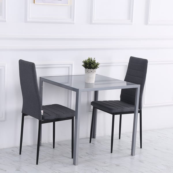 Spisebord, 75x75x75 cm, Grå