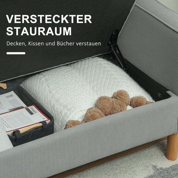 Sofa, 117x63x79 cm, Lysegrå