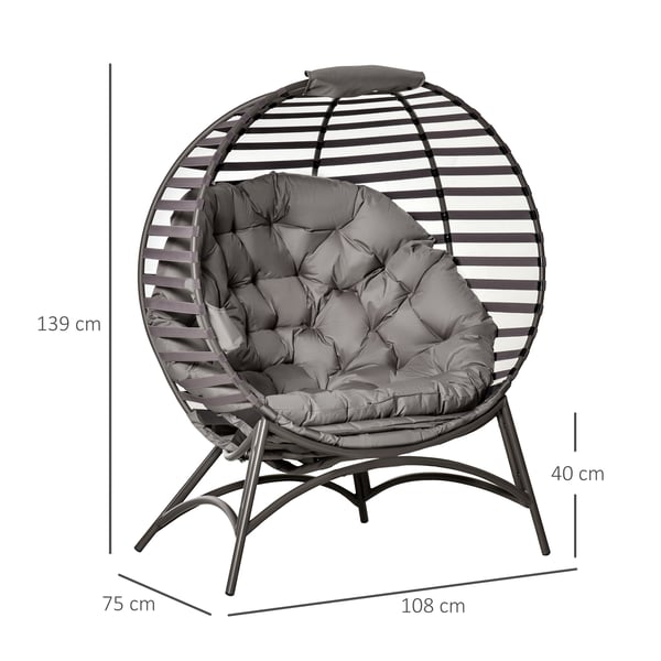 Papasan Stol, 118x75x139 cm, Sand