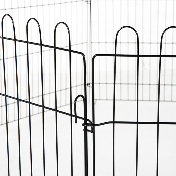 Hvalpelegegård, 71x61 cm, Sort, Metal