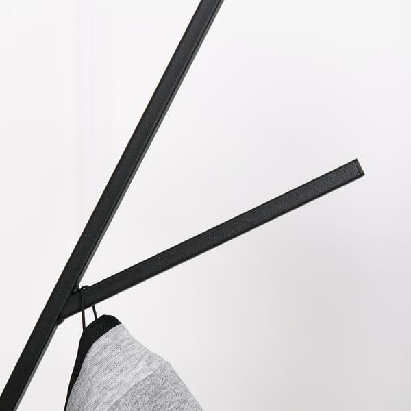 Tøjstativ 45x45x180 cm Sort Brun, metal
