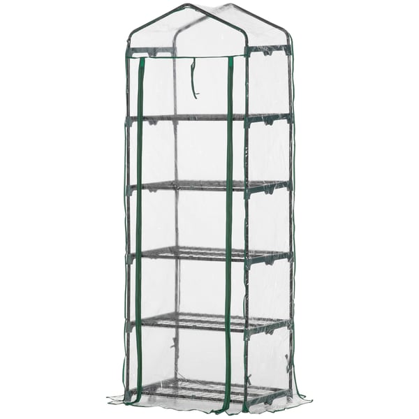 Drivhus Mini, 69x49x193 cm, Transparent Grøn