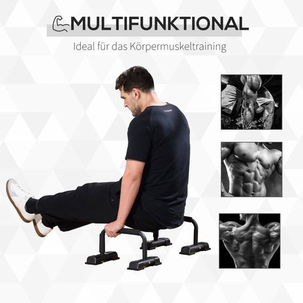 Push Up Barer, 36x25x20 cm, Sort