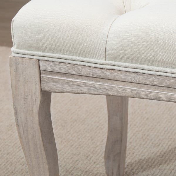 Polstret bænk, 110x40x48 cm, beige